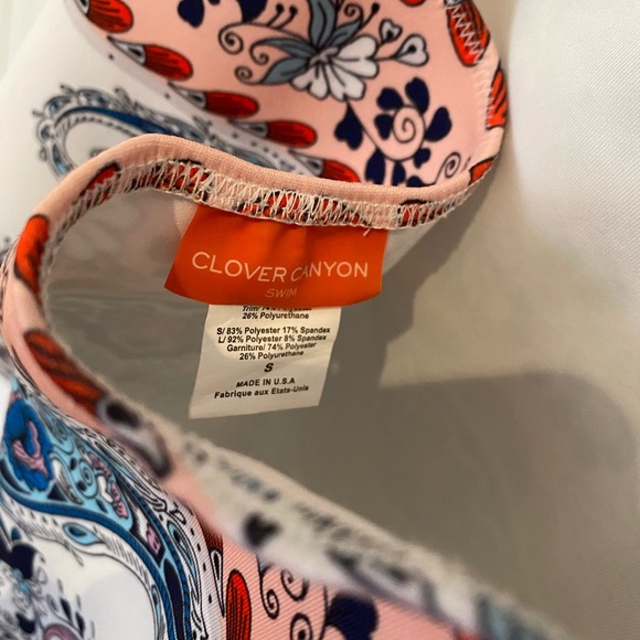 NWOT Clover Canyon Paisley Neoprene Swimsuit - Picture 3 of 4